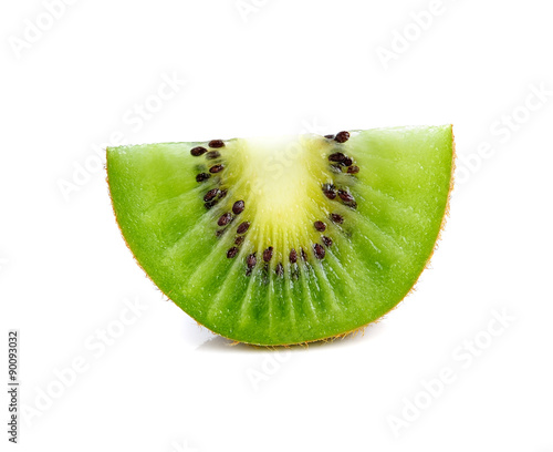 slices of kiwi isolated on a white