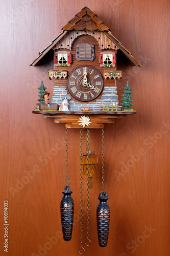 Cuckoo clock with birdie