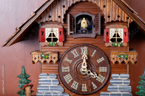 Cuckoo clock with birdie
