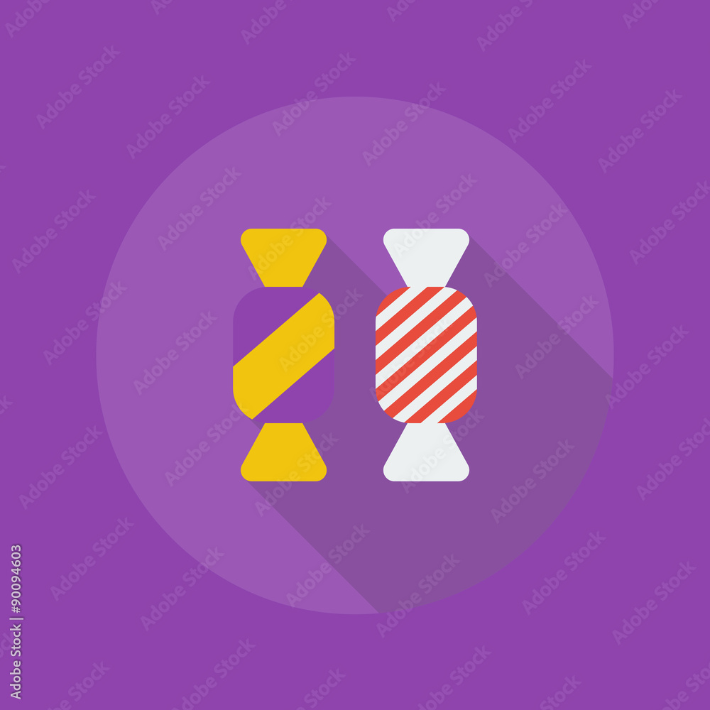 Halloween Flat Icon. Candy Halloween Flat Icon. Candy