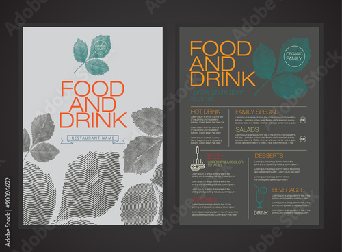 vector menu template.