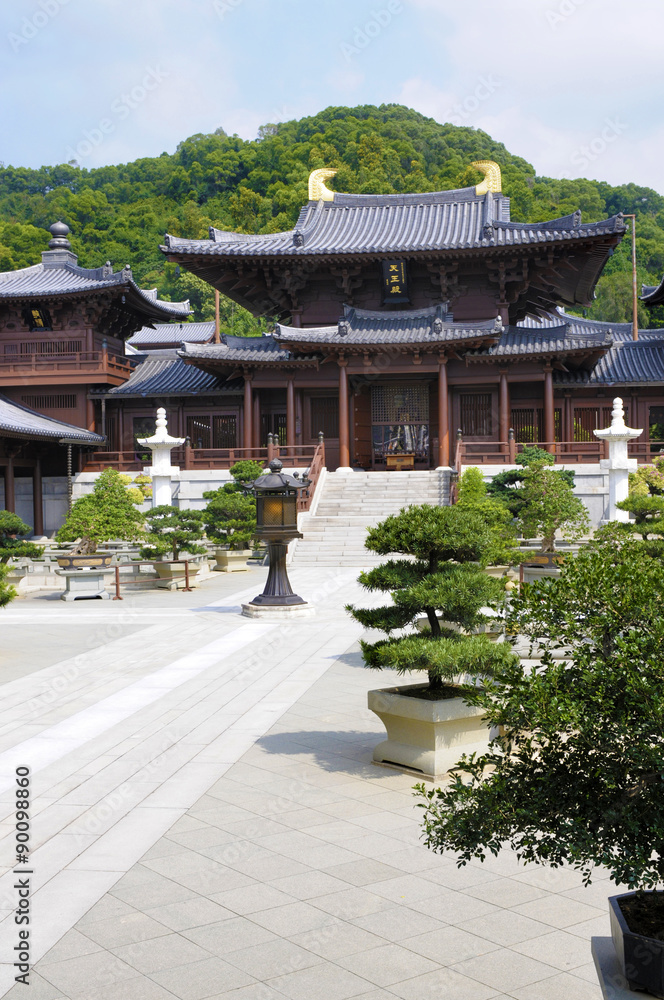 Naklejka premium Chi Lin Buddhist Temple Hong Kong