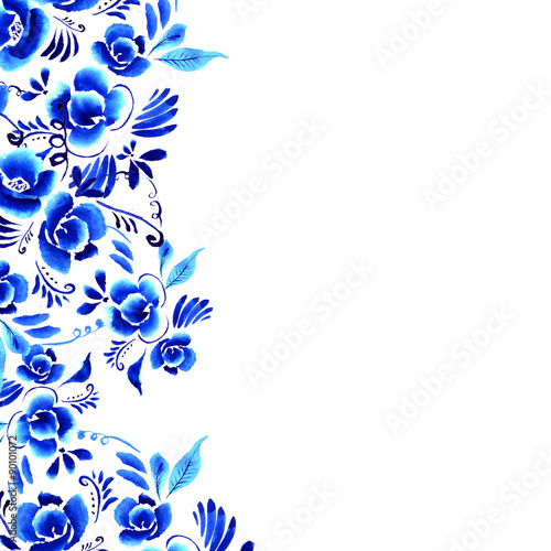 Abstract folk floral background