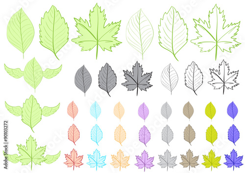 Clipart with leaves