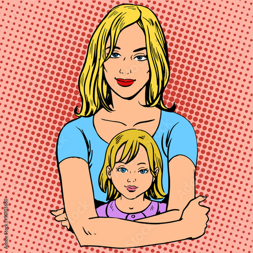 young mother and daughter