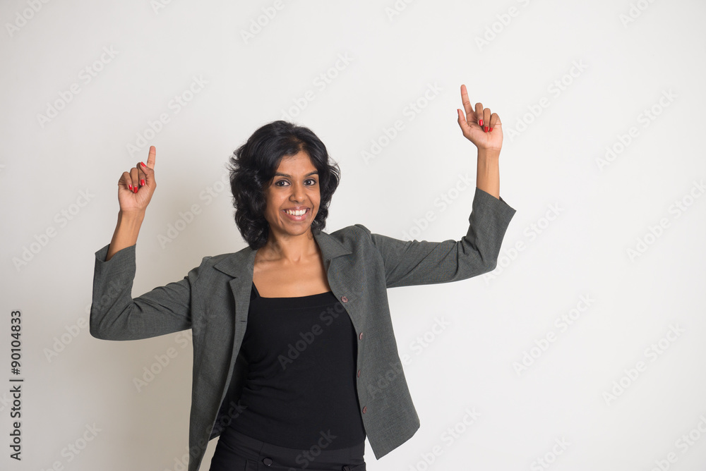 indian female celebrating