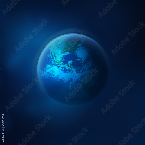Planet Earth in space © BazziBa