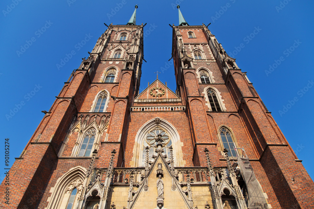 Fototapeta premium Wroclaw Cathedral towers