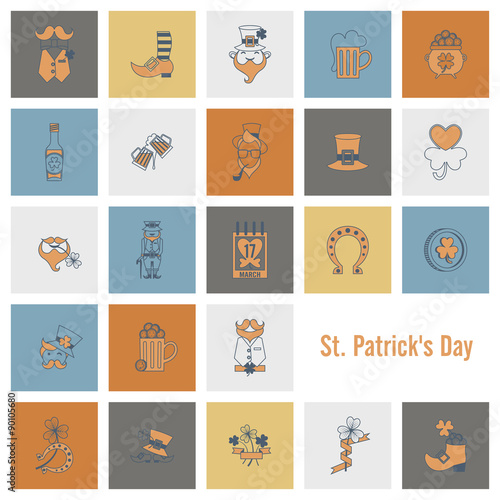 Saint Patricks Day Icon Set