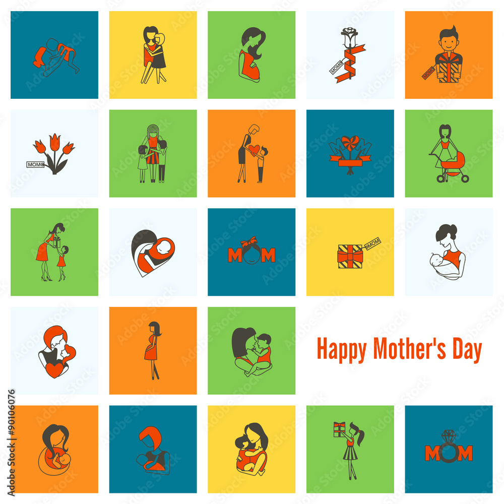 Happy Mothers Day Icons Happy Mothers Day Icons