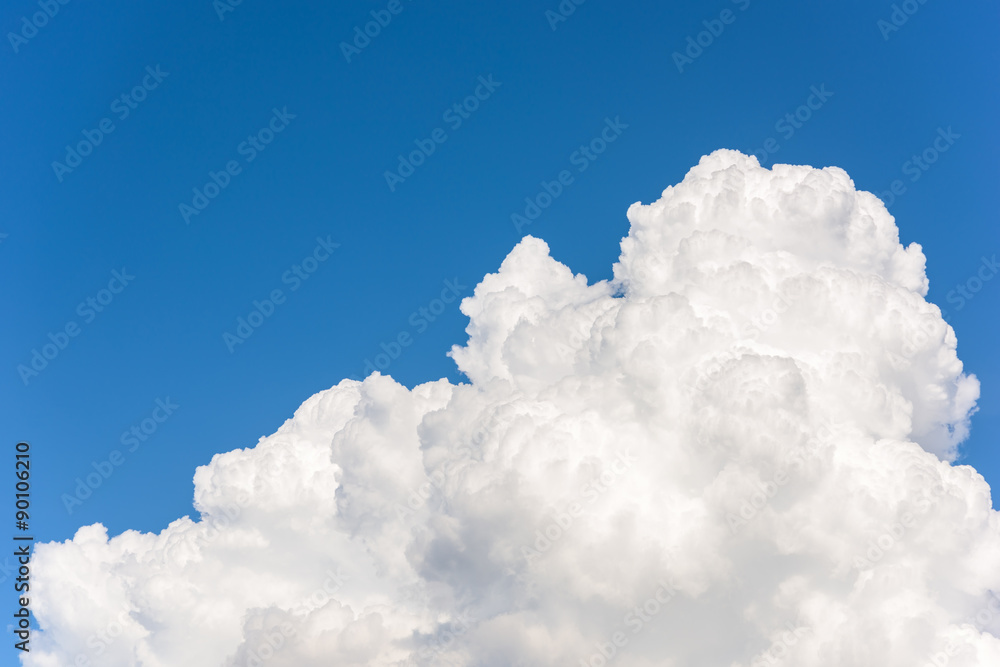 cloud closeup with blue sky