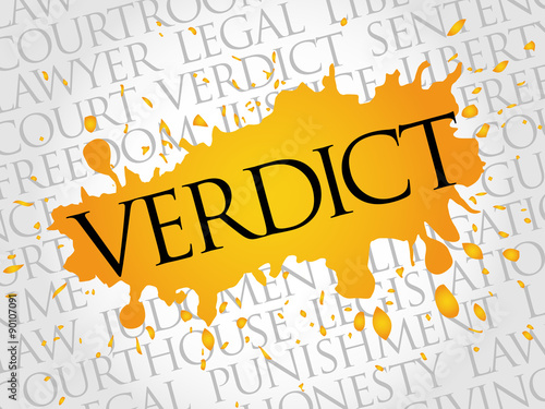 Verdict word cloud concept