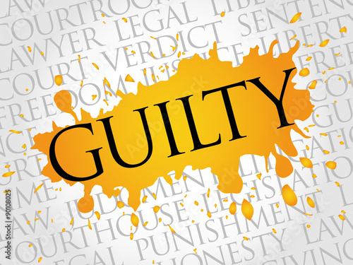 Guilty word cloud concept