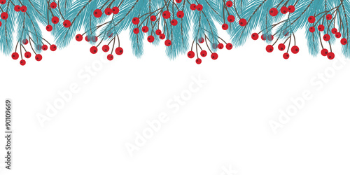 Winterlicher, weihnachtlicher Hintergrund mit Beeren