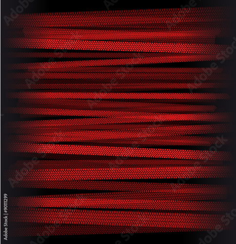 the red tire marks