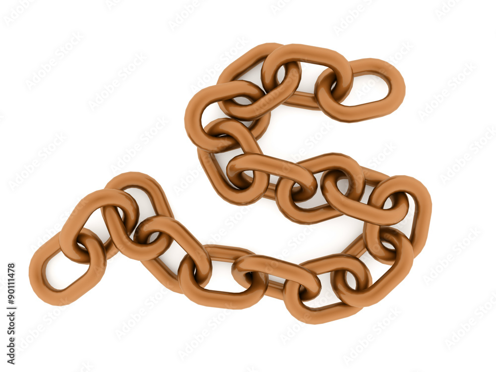 Obraz premium Chain concept rendered on white background