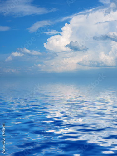 Surface Rippled of water and sky background