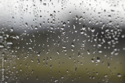 raindrops on a windowpane