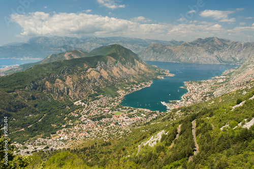 Panoramic view on Kotor, Montenegro