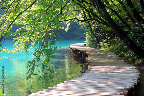 Spectacular path in natural park