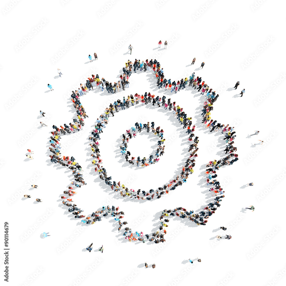 people shape cog cartoon people shape cog cartoon