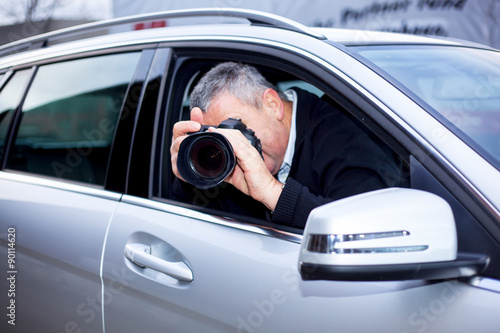 Man photographed from the car