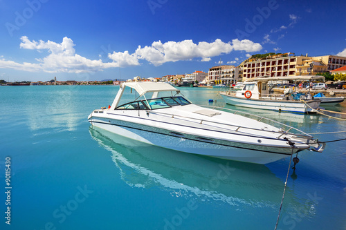 Marina with boats on the bay of Zakynthos, Greece © Patryk Kosmider