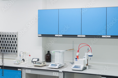 Science modern lab interior architecture.