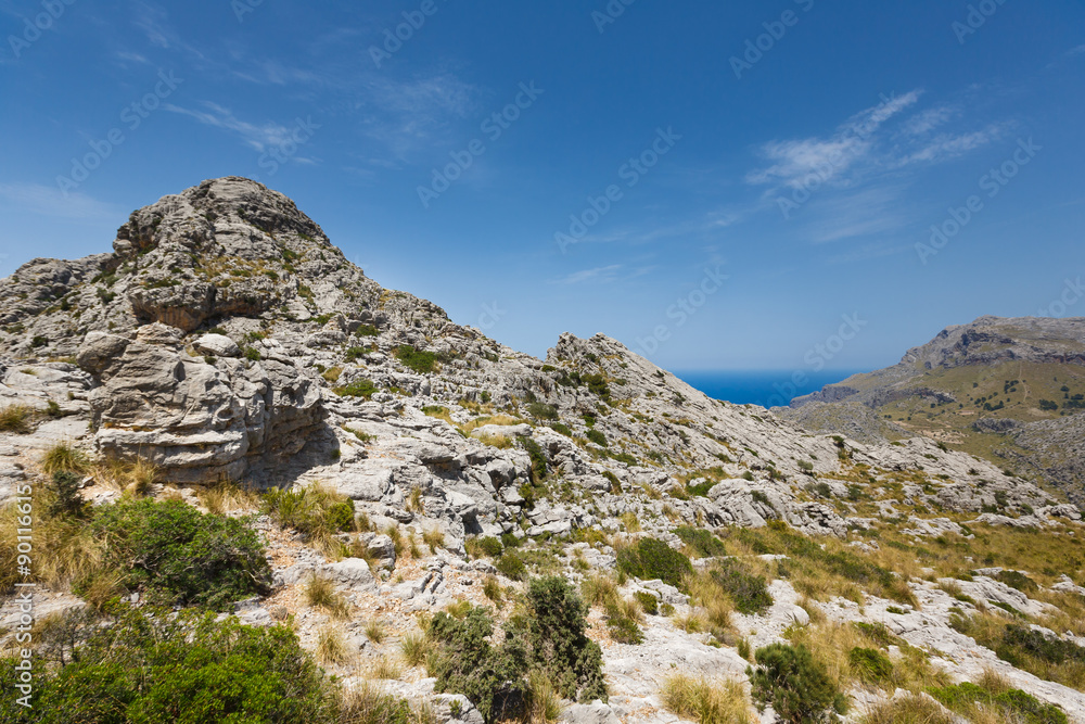 Landscape of mountain in Mallorca