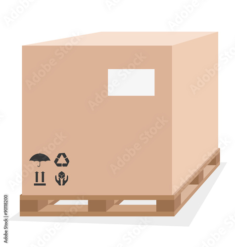 Box on a pallet.