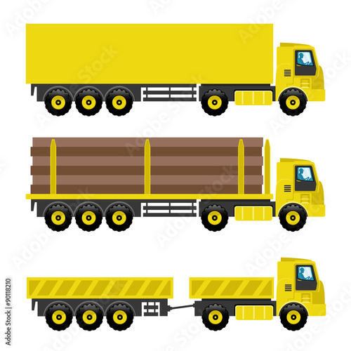 Vector set. Trucks.