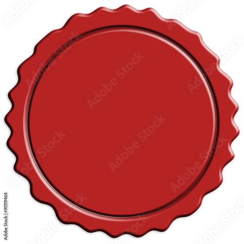 sceau de cire rouge