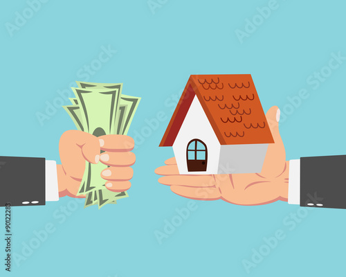 Businessman buying house