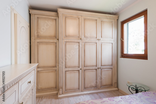 wooden wardrobe