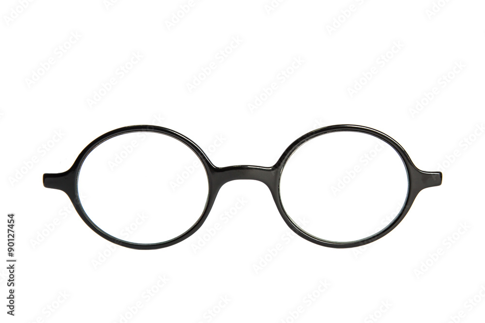 Framed glasses on a white background Framed glasses on a white background