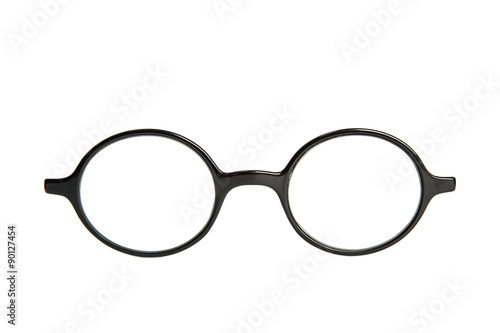 Framed glasses on a white background