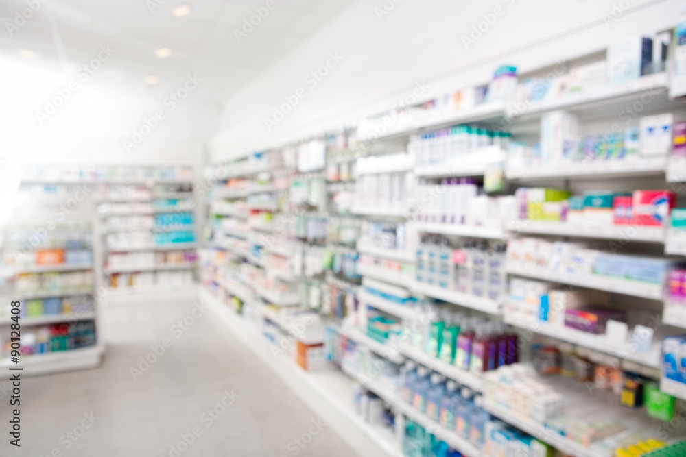 Medicines Arranged At Pharmacy - obrazy, fototapety, plakaty 