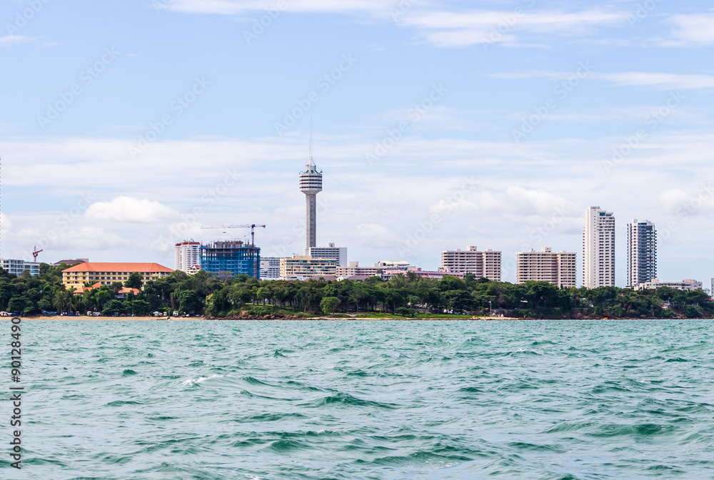 View of building from the sea