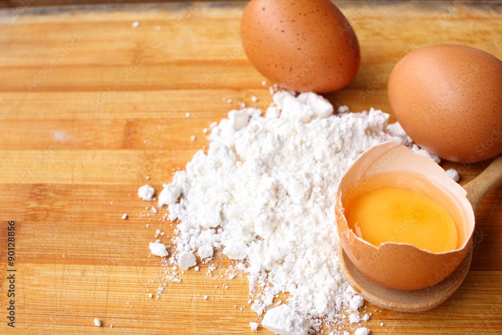 Eggs and flour Eggs and flour