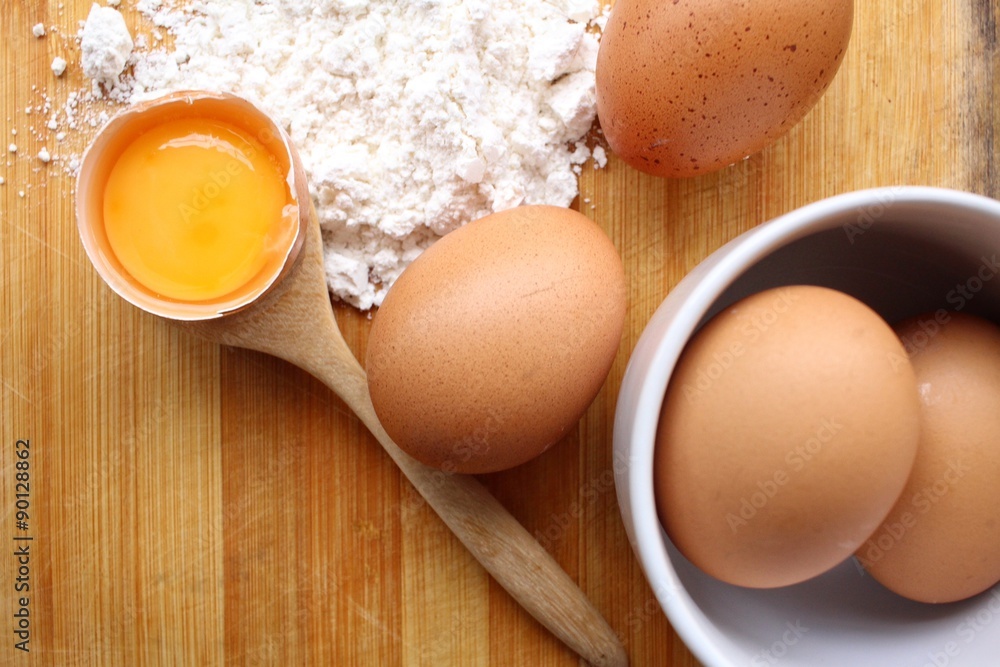 Eggs and flour Eggs and flour