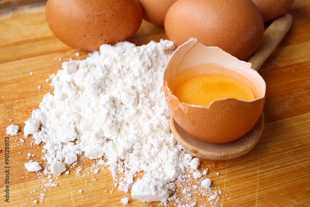 Eggs and flour Eggs and flour
