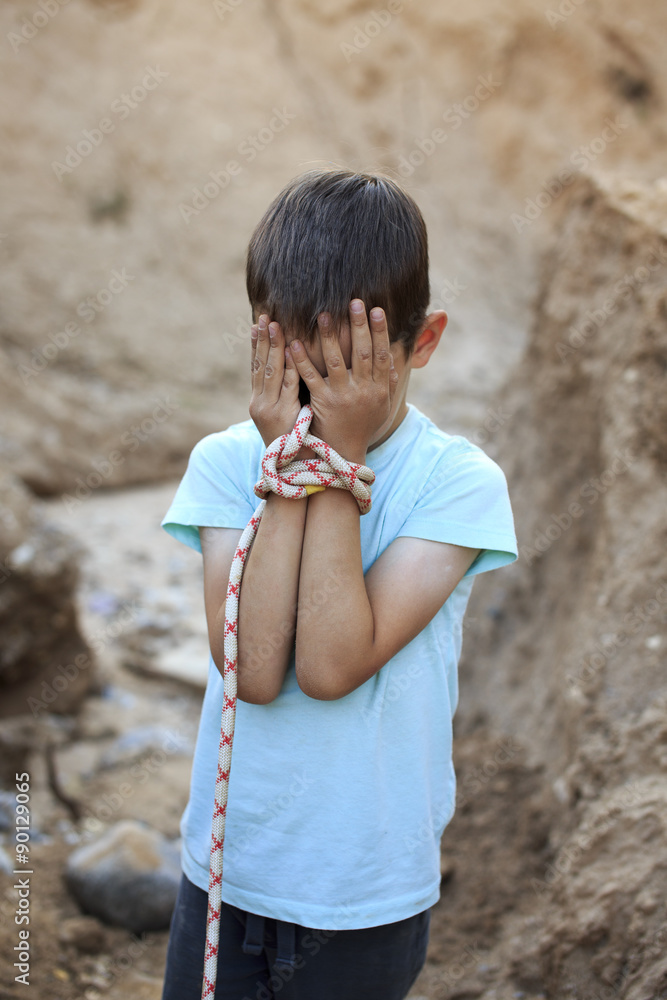 Kidnapped Boy Tied Up