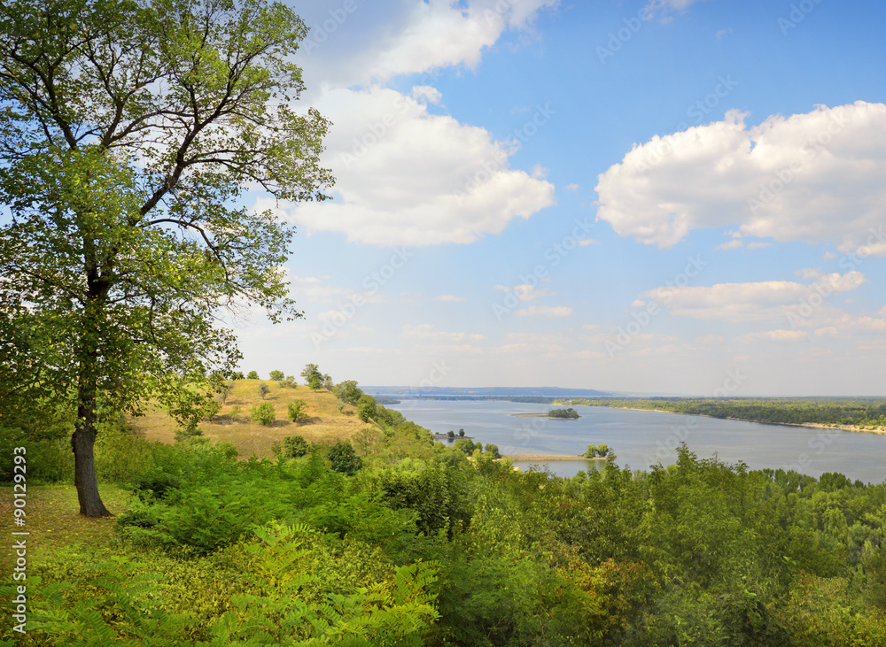 View from Tarasova Mountain in Kanev on Dnieper
