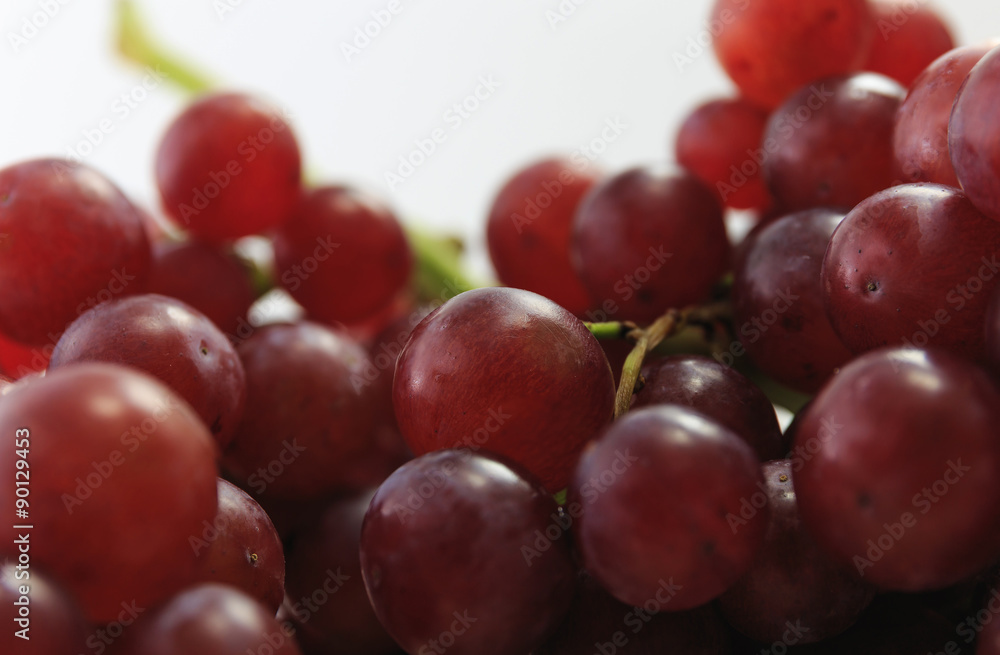 Grapes on white background, selective focus point Grapes on white background, selective focus point
