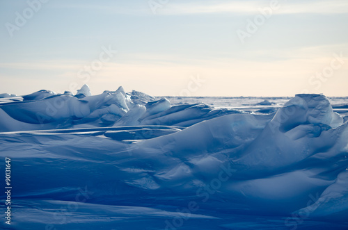 Alien landscape. Sea-ice, Antarctica
