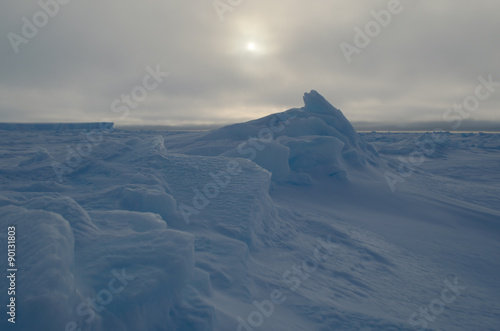 Alien landscape. Sea-ice, Antarctica