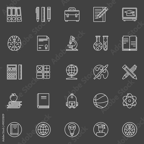 Education and learning icons