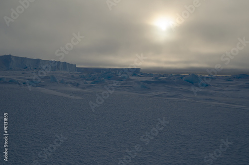 Alien landscape. Sea-ice, Antarctica
