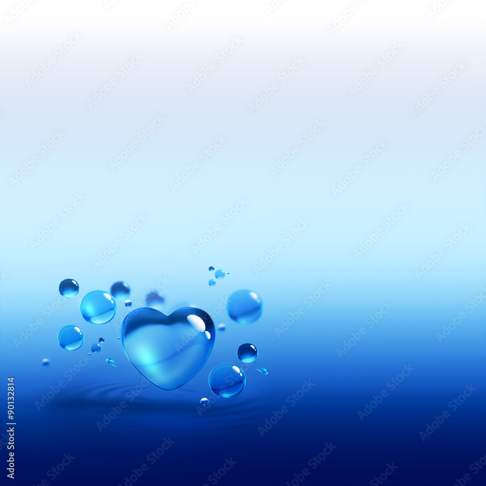 blue water drops