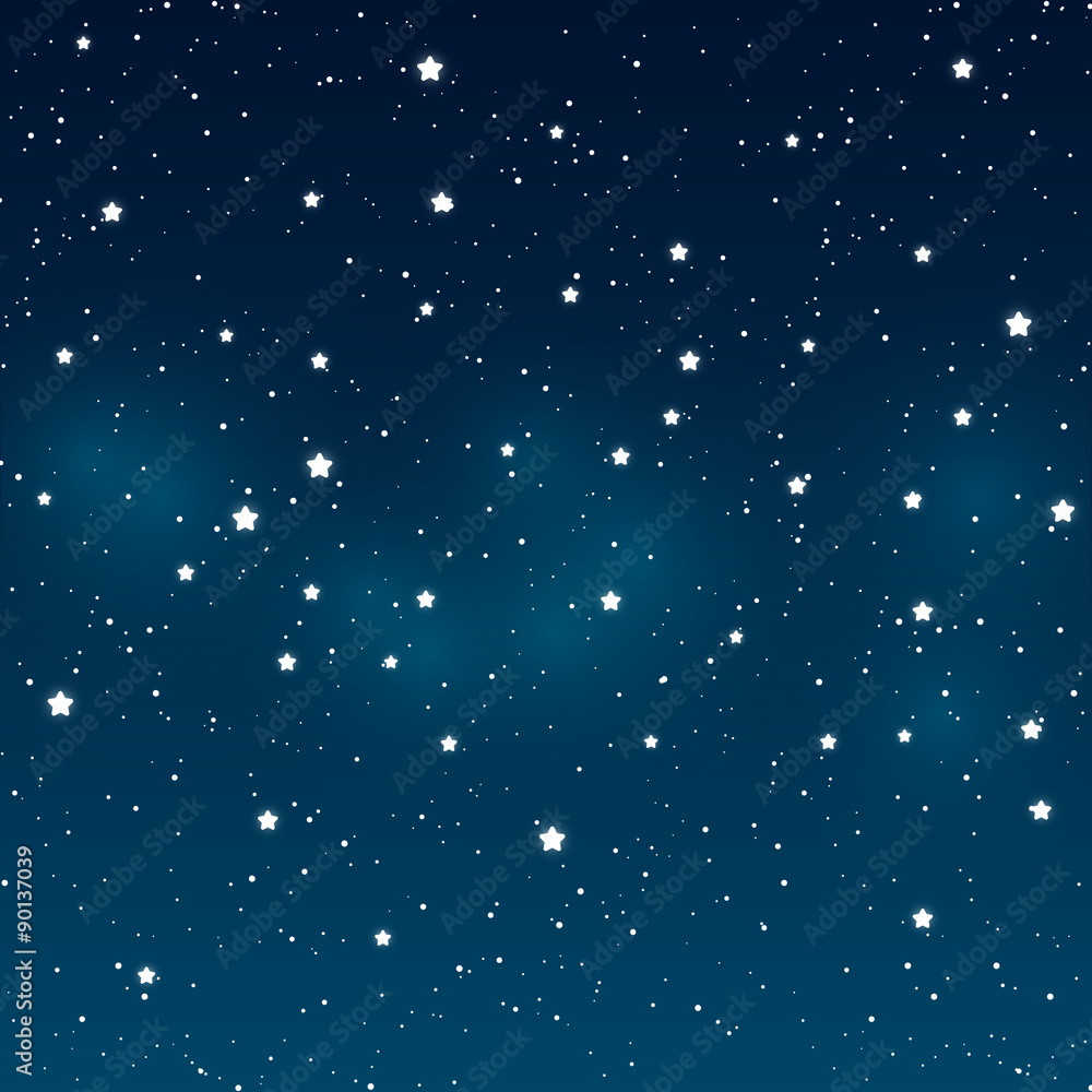 Obraz premium Shiny stars on night sky background 